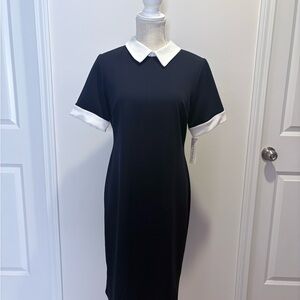 Shelby & Palmer Navy Dress with White Collar